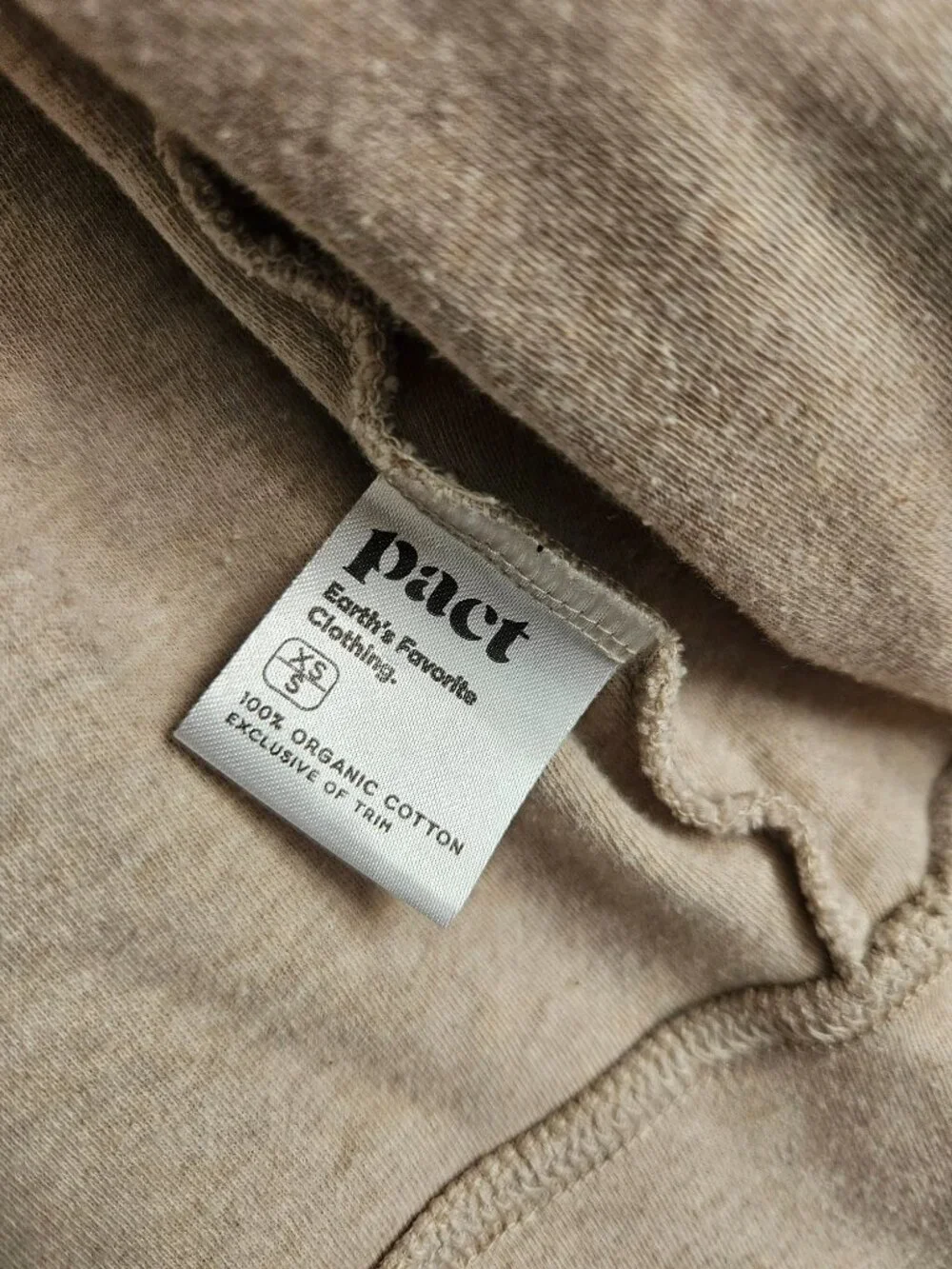 Pact Brooklyn Cardigan XS/S Wheat Heather Organic Cotton Minimalist Travel Comfy - Picture 5 of 8